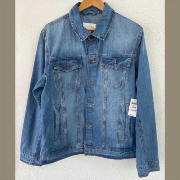 NWT, Mens Sun + Stone Denim Jacket - Picture 1 of 2